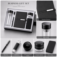 Set Mug Kaca Dinding Ganda Mewah Terbaru: Payung + Botol Kaca Kristal + Notebook + Flash Drive USB + Pulpen + Speaker + Power Bank