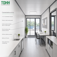 TDHH Vorgefertigtes Baustellenbüro Modulares Containerbüro Stahlrahmen Tragbarer Arbeitsplatz für Bauprojekte Ingenieurcamp
