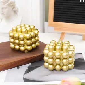 Vela dorado con aroma estilo Ins, accesorios para fotos, gran <span class=keywords><strong>cubo</strong></span> <span class=keywords><strong>de</strong></span> <span class=keywords><strong>Rubik</strong></span>, fragancia, hogar, alojamiento, muebles suaves - Product Image 1