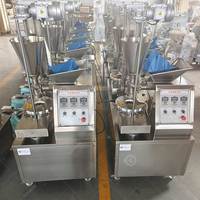 Machine manuelle compacte pour la fabrication de petits pains chinois (bao) fourrés à la vapeur, pour usage domestique et commercial, très vendue, avec garniture à la viande