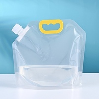 Pliable 1L 2L 3L 5L Alimentaire Boisson Transparent Sac D'eau Potable En Plastique Emballage Bec Poche