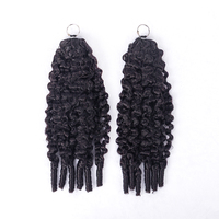 Extensions de cheveux brésiliens bouclés crépus 12A Remy, plumes à crocheter pré-bouclées, tresses sans nœuds, boucles birmanes pour femmes, directement de l'usine