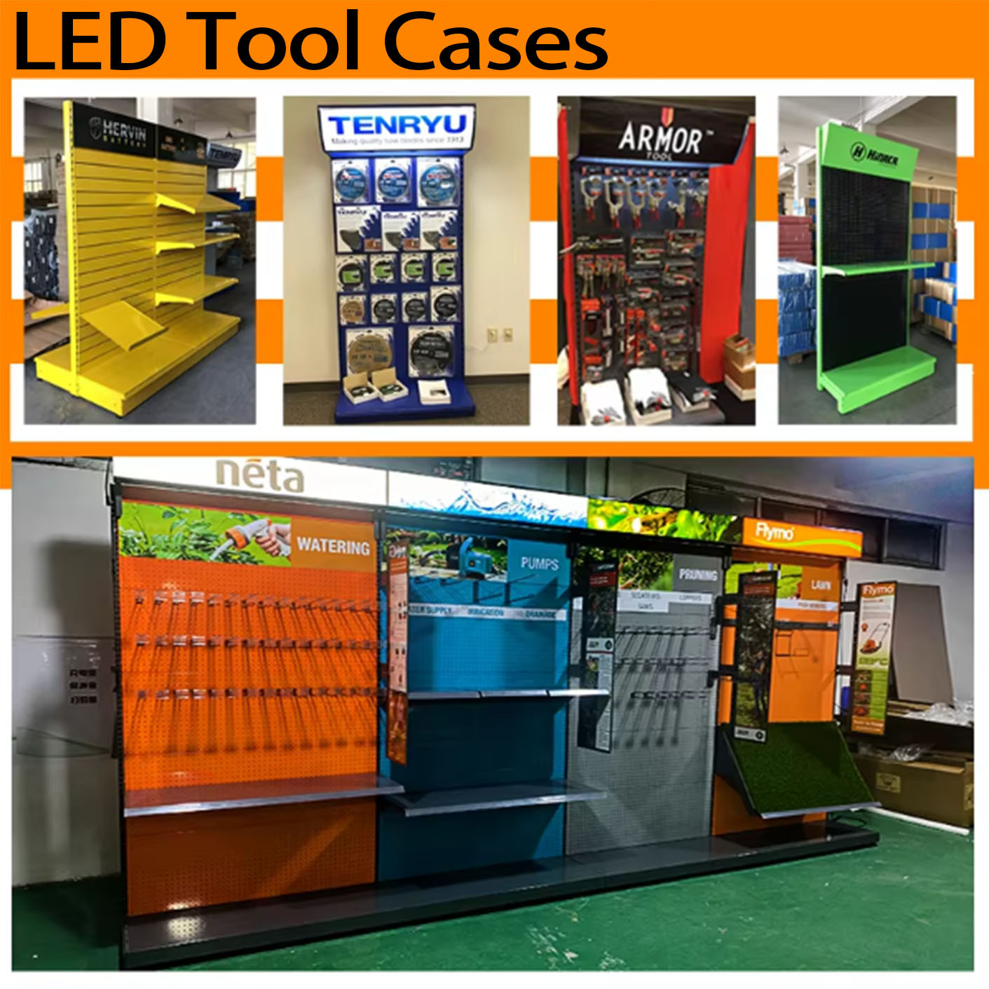 Apache Custom Metal Layer Tool Display Rack for Hardware Stores, Supermarkets and Professional Garage Tool Storage Solutions — view 5