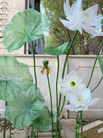 Vente en gros d'usine : Feuilles de lotus géantes faites à la main sur mesure pour vitrines, décors de scène, fêtes, hôtels et centres commerciaux