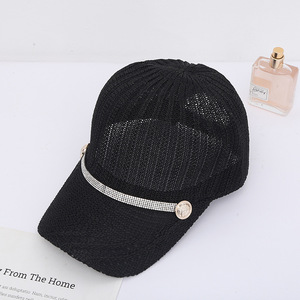 Gorra de Béisbol Tejida, Transpirable e Impermeable de 7 Paneles con Adorno de Diamantes de Imitación, Unisex, para las Cuatro Estaciones, para Viajes y Ocio al Aire Libre - Product Image 2
