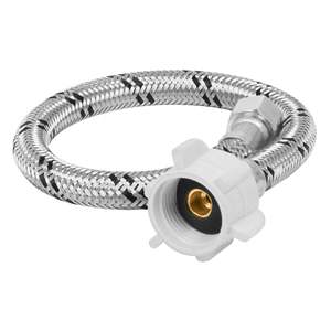 Foset FWC-P35X 35cm Rubber <b>Hose</b> with Steel Plastic Connector for General <b>Toilet</b> Uses - Product Image 2