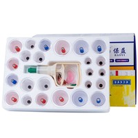 Prix d'usine oem vente en gros dispositif de ventouses sous vide hijama tasses thérapie par ventouses masseur 24 ventouses en chinois