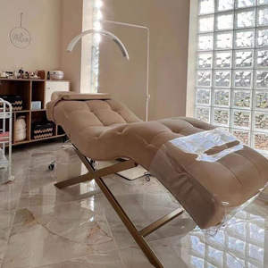 <span class=keywords><strong>Table</strong></span> <span class=keywords><strong>de</strong></span> <span class=keywords><strong>massage</strong></span> et <span class=keywords><strong>de</strong></span> soin du visage pliable et réglable sur mesure pour salon - Product Image 1