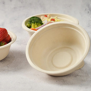 Disposable Bowl <b>Set</b> 350Ml Biodegradable Paper For Camping Picnics Parties <b>Serving</b> <b>Dishes</b> - Product Image 2