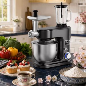 <span class=keywords><strong>Robot</strong></span> culinaire multifonctionnel 3-en-1 de haute qualité, également connu comme machine à mélanger et à extraire les jus, capable de hacher la viande - Product Image 4