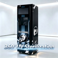 Machine de nettoyage et de désinfection de casques à chambre unique, sans surveillance, 24h/24 |   Nettoyage de casques en libre-service pour station-service et parking