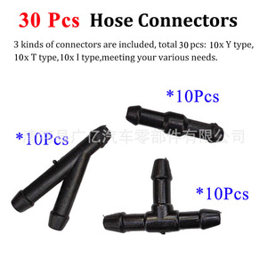 Kit de Conectores para Manguera de Lavado de Autos, Plástico Negro 17455, Ajuste Universal con Conexiones en T y Rectas - Product Image 4