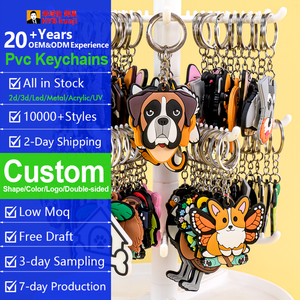 Oltre 1000 Stili di Portachiavi in PVC a Forma di Cane e Gatto, Portachiavi in Gomma Morbida con Animali Cartoon, Logo Personalizzato, Regalo Promozionale, Charm per Borse, Vendita all'Ingrosso - Product Image 1