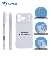 Coque de téléphone 3D HD en TPU souple et flexible imprimée par sublimation pour iPhone 17 16 15 14 13 Pro Max – Supports vierges sublimables