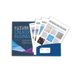 Cá nhân sinh thái tùy chỉnh in logo văn phòng kinh doanh trắng gấp bóng A4 tập tin giấy thư mục trình bày với 2 túi - Product Image 5