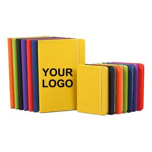 Sy554 Wholesale Customized A5 Journal Printed Brand Logo <b>Diary</b> Note Book Pu Leather Notebook With Elastic Strap - Product Image 1