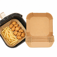 Papier sulfurisé pour friteuse à air, résistant au micro-ondes, anti-graisse, imperméable, ignifuge, résistant à la chaleur, biodégradable, super épais, en pâte de bois