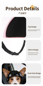 Casco de Seguridad Universal para Mascotas, Perros, Gatos y Caballos - Protector de Cabeza Ligero, Anticolisión y Resistente a Impactos con Correa Ajustable - Product Image 5
