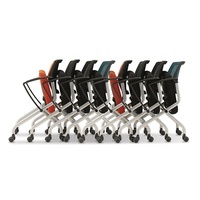 Chaise de bureau ergonomique moderne en tissu AUSTIN LS-542C - Conception mobile et empilable