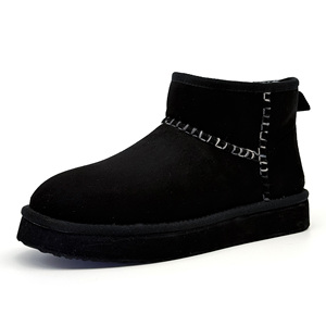 Nuovi stivali da neve invernali alla moda da <span class=keywords><strong>donna</strong></span> personalizzati con <span class=keywords><strong>anelli</strong></span> in pile tagliati per tenere al caldo e scarponi da neve Casual antiscivolo da <span class=keywords><strong>donna</strong></span> - Product Image 1