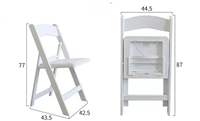 Chaise de salle à manger d'extérieur pliable moderne en plastique - Légère, imperméable, durable, écologique, mobilier commercial pour hôtel