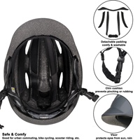 Casque de vélo électrique 2026 en gros d'usine avec lumière LED arrière, certifié CE CPSC, casque urbain pas cher pour la ville, pour adulte VTT