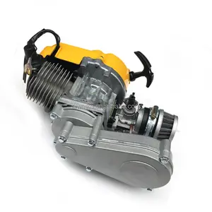 Оптовые продажи мини-двигатель 49cc-49CC 2 тактный двигатель пускового двигателя полный мини-двигатель с редуктором для мини карманный квадроцикл ATV Кросса