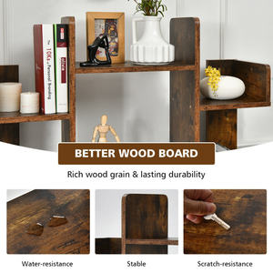 DB Industrial-Contemporary <b>Tree</b>-Shaped <b>Bookshelf</b> with 13 Compartments Foldable for Home Office or Living Room Use - Product Image 3