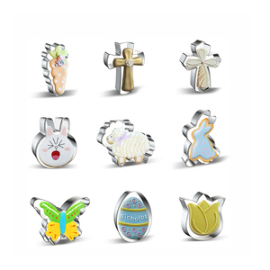 Dụng Cụ Làm Bánh Quy Bằng Thép Không Gỉ Kim Loại <span class=keywords><strong>OEM</strong></span> Tùy Chỉnh Bộ Dụng Cụ Cắt Bánh Quy Trứng Phục Sinh - Product Image 2