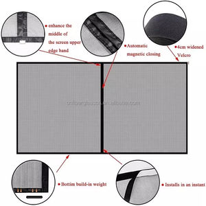 Rideaux de porte pour garages, en fibre de verre, anti-moustiques, filets de garage, rideaux de porte magnétiques pour garages - Product Image 2