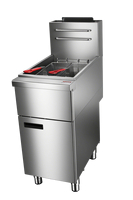 Friteuse à gaz double panier en acier inoxydable, propane/gaz naturel, capacité 1,5L-9,3L, haute efficacité, intelligente, automatique, silencieuse