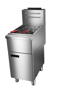 Двухкорзинная газовая фритюрница из нержавеющей стали, работающая на пропане/природном газе, объемом 1,5–9,3 л, с шумоподавлением и полной гарантией для кухонь - Product Image 2