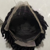 Vente en gros Perruque brésilienne cheveux humains afro crépus avec frange courte faite à la machine cheveux alignés cuticules perruques bon marché pour les femmes noires