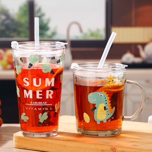 HECION Vasos para Bebidas, Té de Frutas y Agua, Vasos para Café y Bebidas Heladas con Pajitas, Muy Populares, Vaso de Agua para Niños - Product Image 4