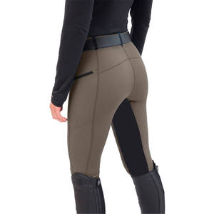 <span class=keywords><strong>Pantalon</strong></span> d'équitation pour femmes tendance, taille haute, coupe ajustée, respirant, évacuant l'humidité, polyester moderne, bouton extérieur - Product Image 3