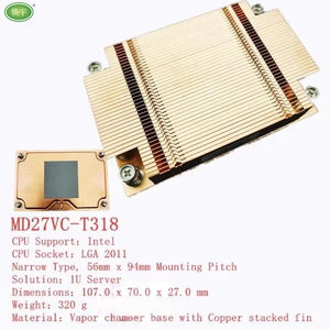 Медный кулер для сервера 1U, для сокета LGA2011 (квадратный/прямоугольный), с испарительной камерой, для систем HP, Dell, <span class=keywords><strong>E5</strong></span>, X99 - Product Image 2