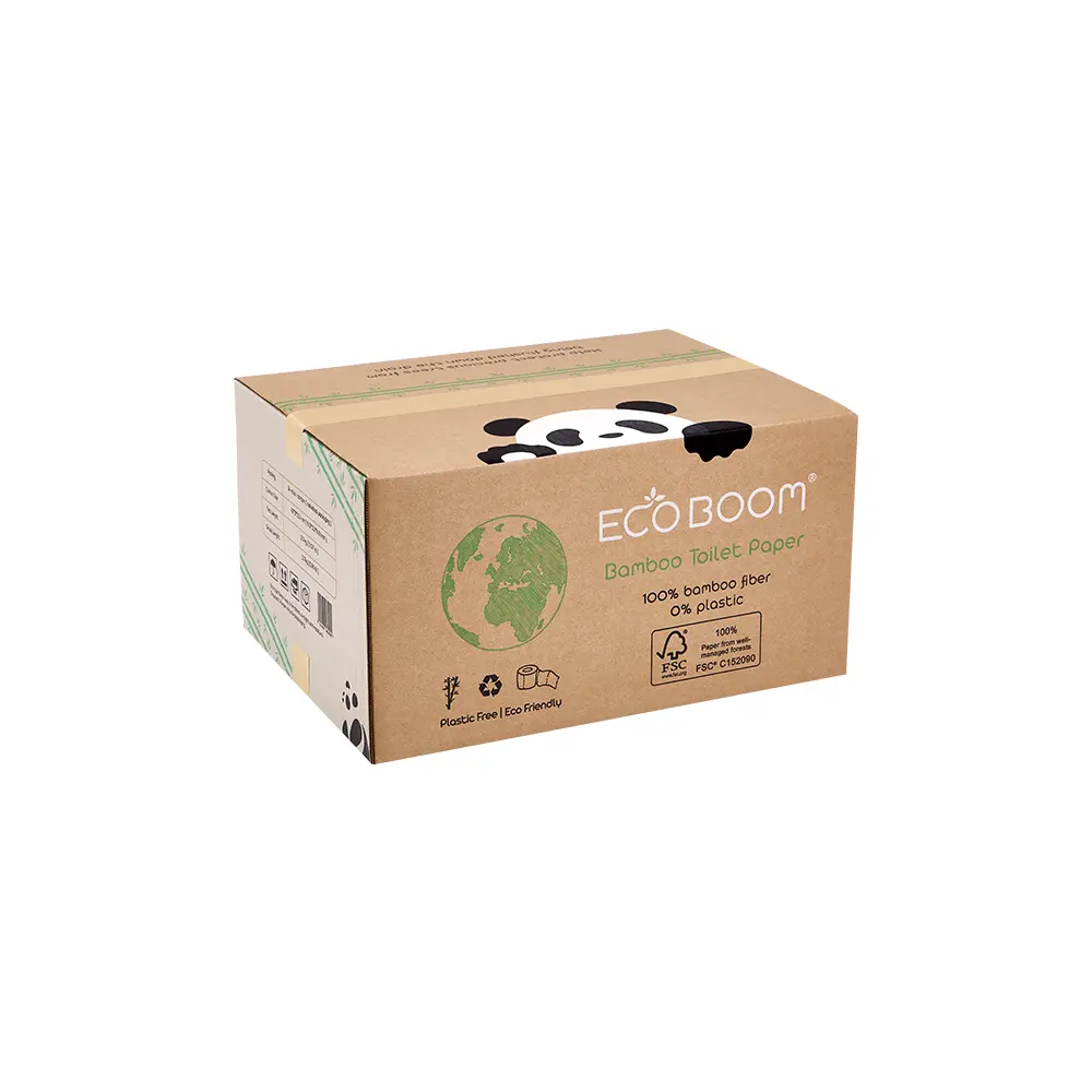 ECO BOOM Label Pribadi Kertas Toilet Kustom Bambu Biodegandable dari Merek Terbaik