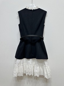 <span class=keywords><strong>Vestido</strong></span> casual sin mangas gris con patchwork <span class=keywords><strong>blanco</strong></span> de Seven Color, novedades para Ramadán 2026 - Product Image 6