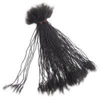 Dreadlocks 100% Cheveux Humains Noirs Naturels Pouvant Être Décolorés et Teints Micro Inter Locs 0,1 cm Extensions Sister Locs pour Femme Noire