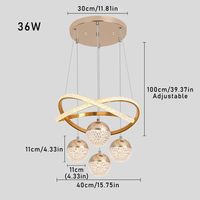 TSINYE NordicModern Minimaliste Chambre à coucher Villa Escalier Anneau Acier Inoxydable Plafond Moderne Led Anneau Lustre Suspension