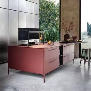 Armoires de rangement multifonctionnelles de ménage de Woond solide de luxe de lumière rouge haut de gamme pour la maison de cuisine - Product Image 1