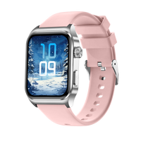 Reloj Inteligente E100 Square de 1.85 Pulgadas con ECG, Resistente al Agua IP68, Recordatorio de Sedentarismo, Monitor de Frecuencia Cardíaca y Sueño, para Android e iOS, para Hombres y Mujeres