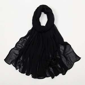 Nuevo Hiyab de Rayón de Color Sólido de 180*80, Chal con Textura Arrugada, Colección de Primavera, Hiyab Arrugado para Mujer - Product Image 6