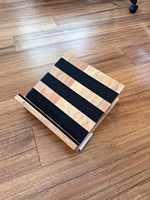 Planche inclinée en bois, étireur de mollets réglable, artisanat en bois avec poignée latérale supplémentaire, design peint, portable, couverture complète