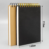 Carnet de croquis A5 160 g/m² avec couverture en kraft, bloc de papier épais pour techniques mixtes, idéal pour artistes et étudiants créatifs