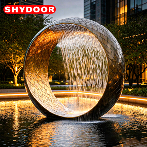 Sculpture de tour conique en acier inoxydable Ramatic, décoration de jardin extérieure personnalisée, ornement paysager abstrait moderne en métal - Product Image 5