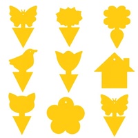 Piège à mouches des fruits collant jaune, tue-moucherons et attrape-insectes pour plantes d'intérieur et d'extérieur