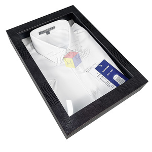 Tùy Chỉnh Sang Trọng Hộp Áo Sơ Mi Từ Đóng Cửa Màu Đen Cứng Nhắc Các Tông Có Thể Gập Lại Bao Bì Cho Nam Giới Trang Phục Quà Tặng Cao Cấp Cửa Sổ Màu Trắng Nắp - Product Image 3