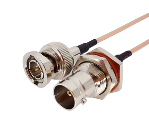 Adaptateur RG179 <span class=keywords><strong>Micro</strong></span>-câble 75 Ohm BNC Mâle Droit/Angle Droit vers BNC Mâle/Femelle Connecteur <span class=keywords><strong>Jack</strong></span> pour Caméra Vidéo 3G HD SDI - Product Image 1