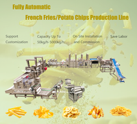 Machine à fabriquer des chips de pommes de terre à faible consommation d'énergie, usine de frites surgelées, maintien de la capacité de production